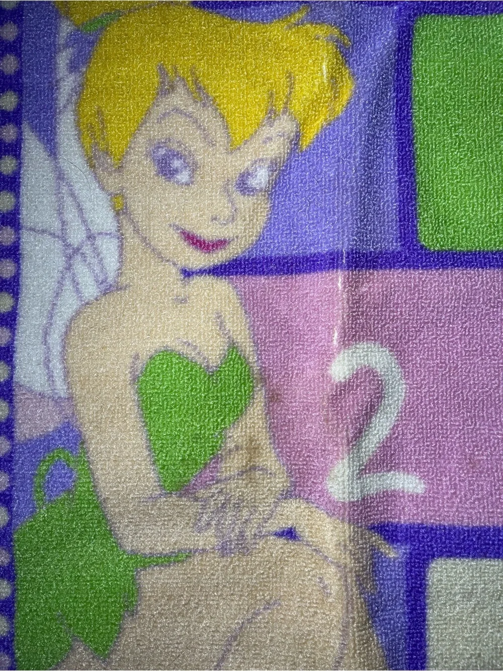 Disney Fairies Tinker Bell Hopscotch Game Rug Play Mat 31x58 w/ Bean Bags